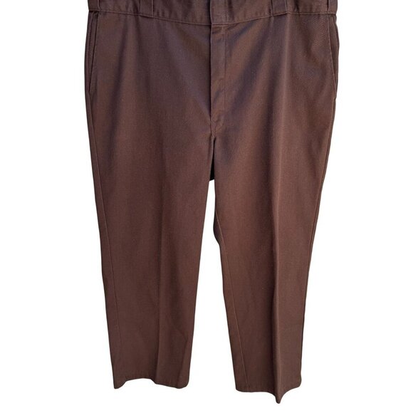 Dickies Other - Dickies Vintage Mens Brown Cotton Blend Flat Front Uniform Work Pants 42x27